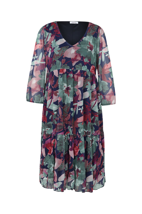 Robe tunique en résille froissée-Paprika-8