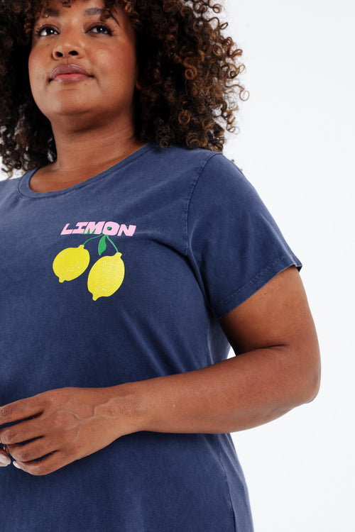 T-shirt en coton imprimé citrons-Paprika-4