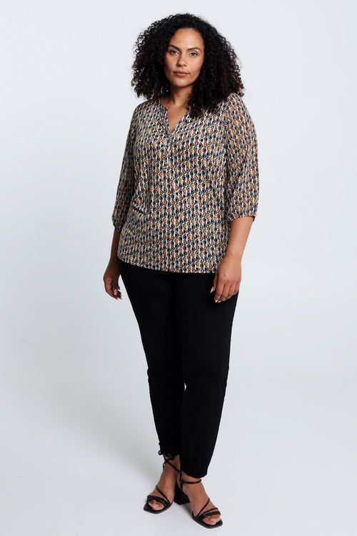 T-shirt graphique avec lurex-Paprika-7