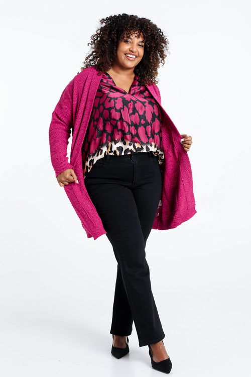 Cardigan long détail bouton-Paprika-7