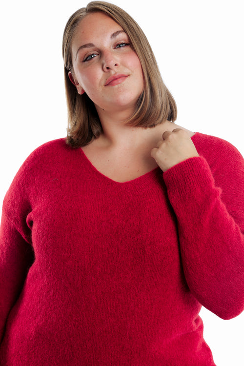 Pull avec alpaga uni-Paprika-4