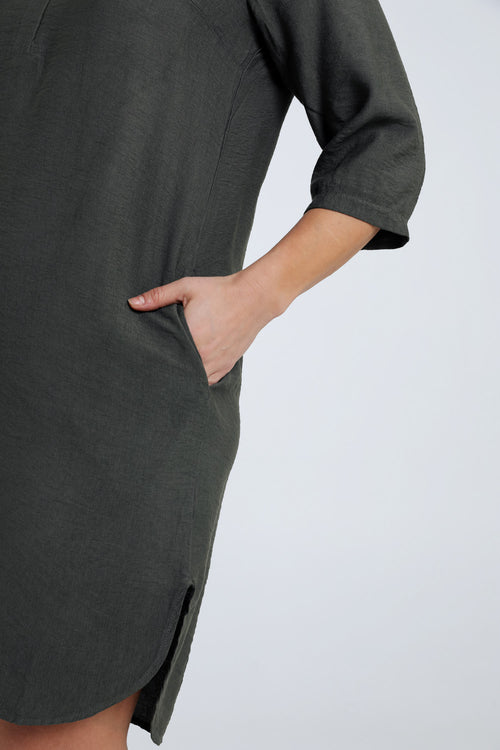 Robe tunique unie-Paprika-4