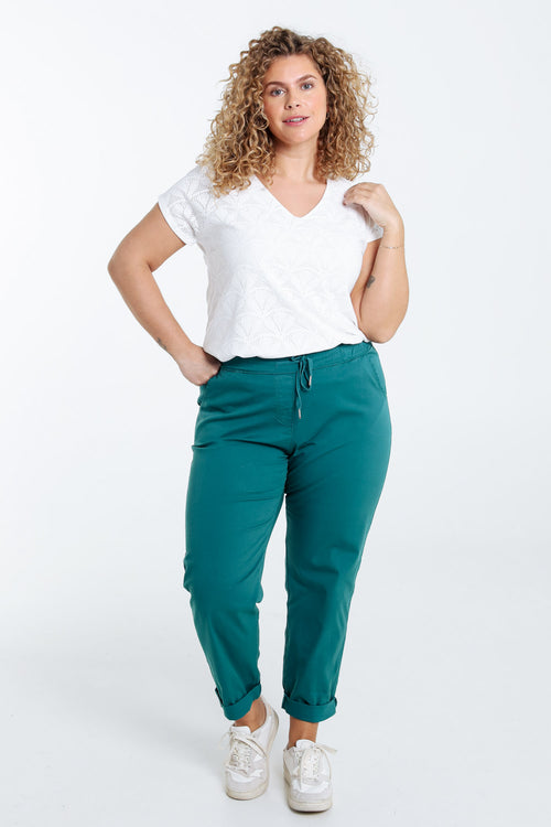Pantalon chino en coton uni-Paprika-7