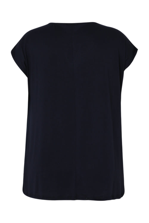 T-shirt bi-matière uni-Paprika-11