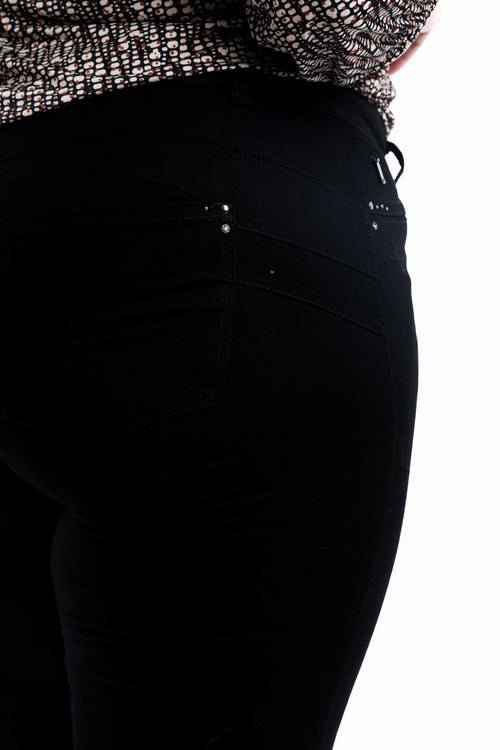 Pantalon slim 7/8 uni Louise-Paprika-3