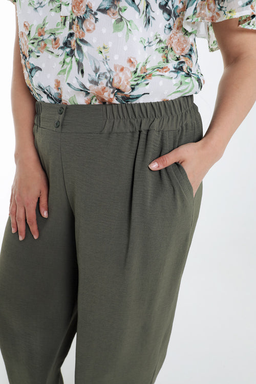 Pantalon fluide uni-Paprika-3