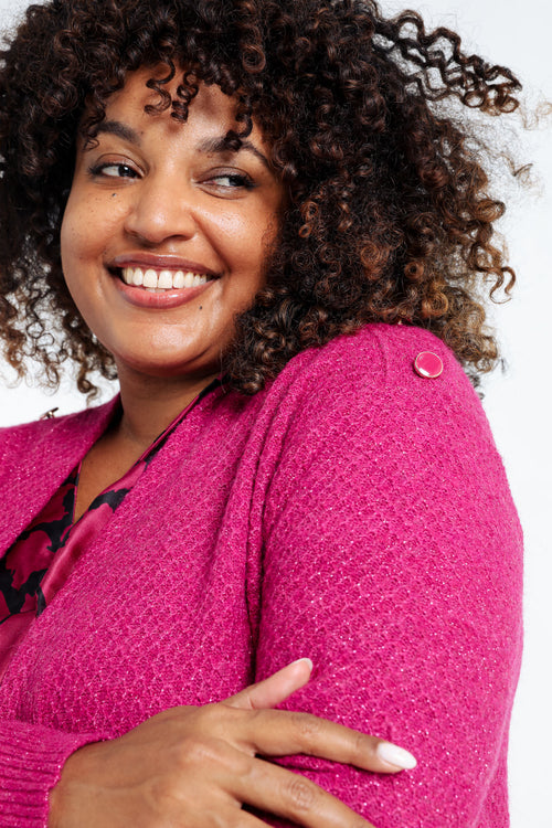 Cardigan long détail bouton-Paprika-5