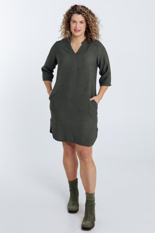 Robe tunique unie-Paprika-7