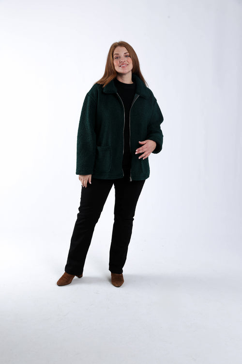 Manteau teddy uni-Paprika-6