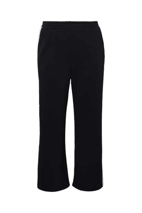 Pantalon jogging uni avec bande sport coté-Paprika-7