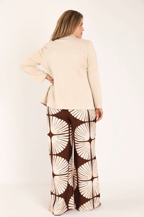 Blazer uni effet suédine-Paprika-1