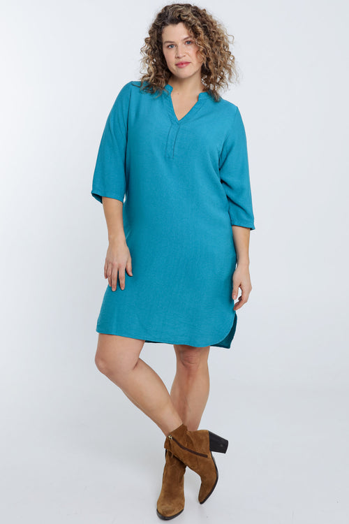 Robe tunique unie-Paprika-9