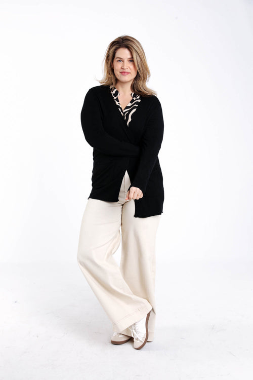 Cardigan fin en viscose uni-Paprika-7