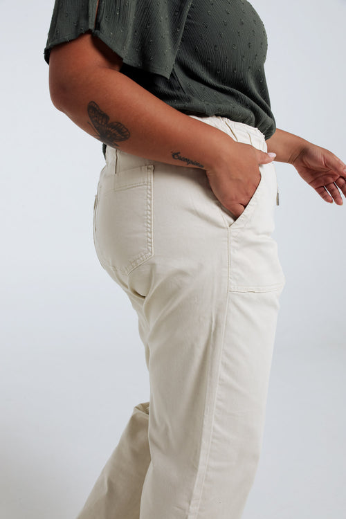Pantalon chino en coton léger-Paprika-5