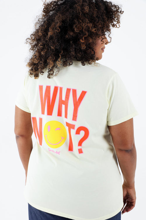 T-shirt en coton imprimé smile-Paprika-6