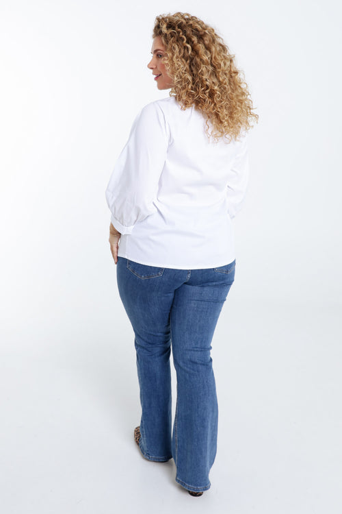 Chemise en coton unie avec écussons-Paprika-2