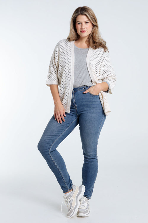 Gilet ajouré uni-Paprika-7