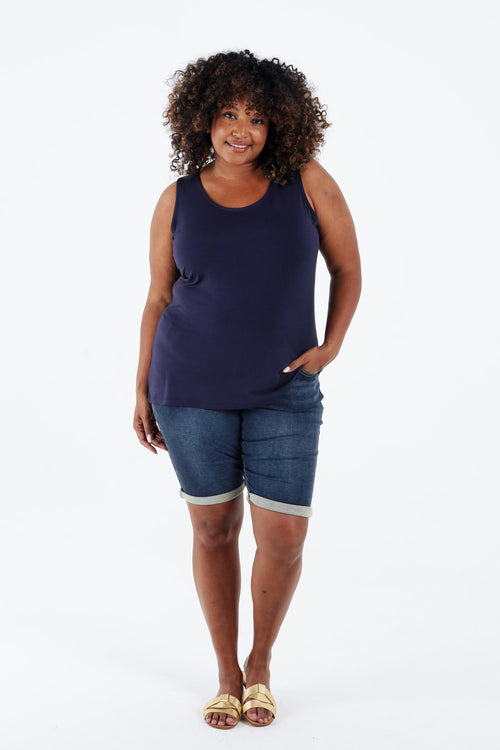 Débardeur uni en viscose-Paprika-6