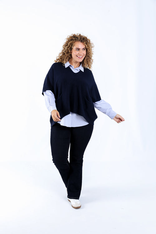 Pull court uni en viscose-Paprika-7