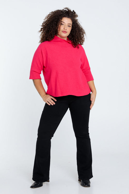 Pull uni en viscose-Paprika-10
