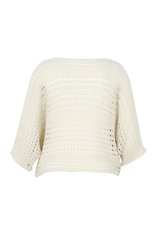 Pull filet rayé en viscose-Paprika-11