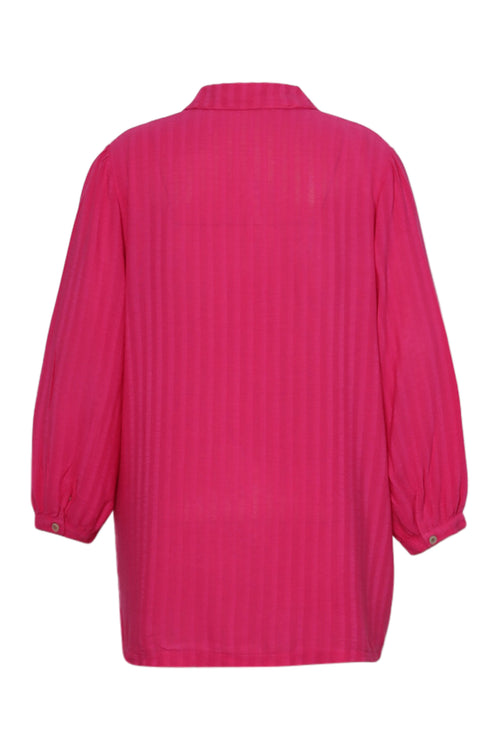 Chemise en viscose unie-Paprika-8