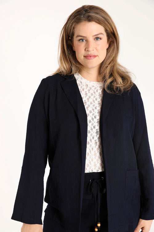 Blazer souple en viscose uni-Paprika-2