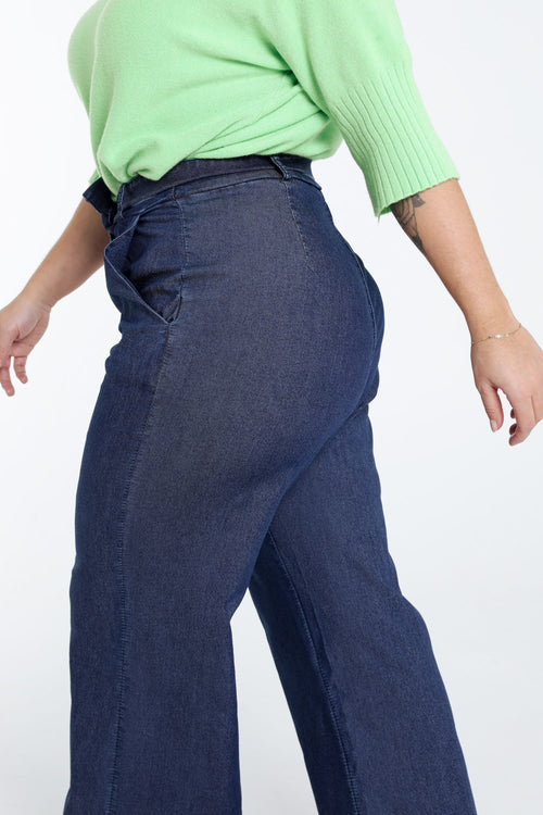 Jeans large avec ceinture-Paprika-6