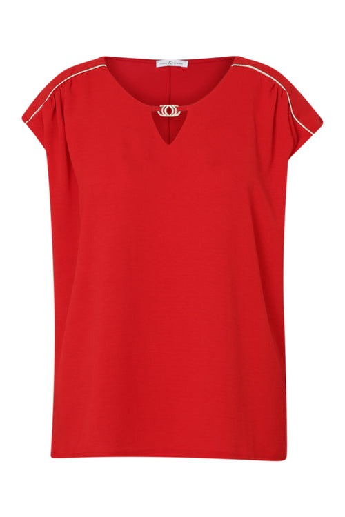T-shirt bi-matière-Paprika-10
