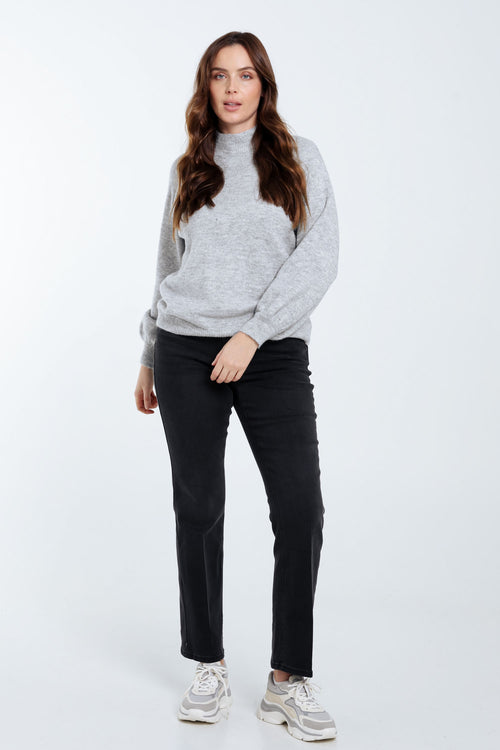 Pull uni avec lurex-Paprika-8