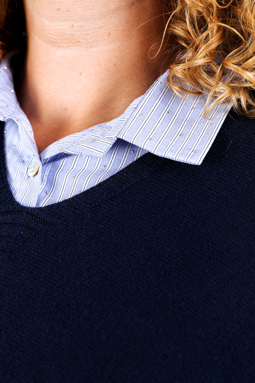 Pull court uni en viscose-Paprika-4