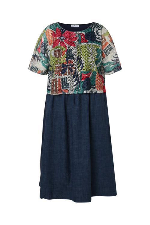 Robe longue 2 en 1 imprimé floral-Paprika-10