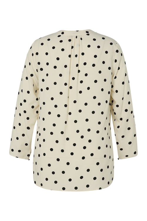 Blouse en viscose imprimé pois-Paprika-11