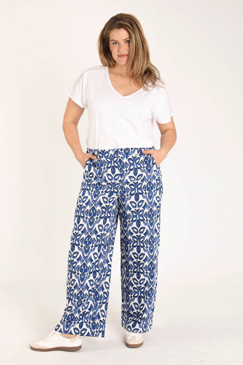 EXCLU SHEEGO - T-shirt en coton et viscose uni avec dentelle-Paprika-9