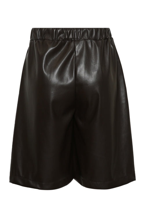 Bermuda effet cuir uni-Paprika-3