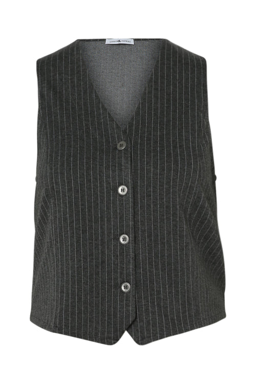 Gilet de costume à rayures-Paprika-10