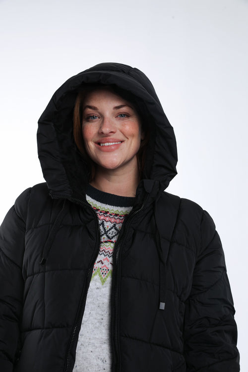 Doudoune longue unie-Paprika-7