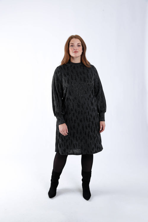 Robe motif jacquard léopard-Paprika-8