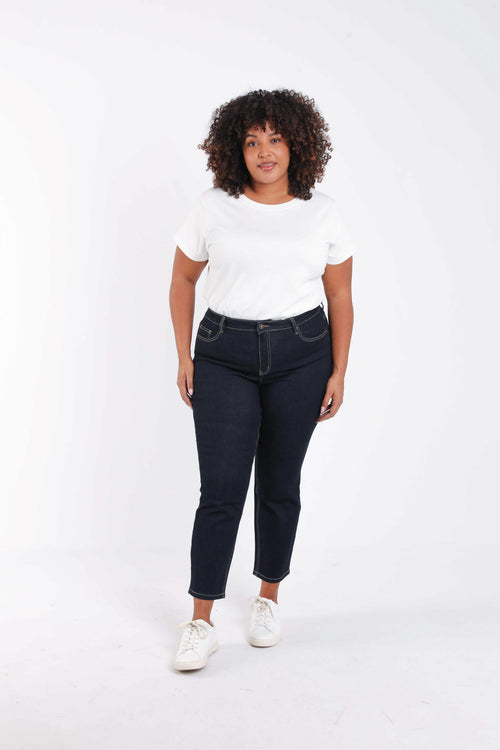 Jeans slim Louise 7/8-Paprika-7