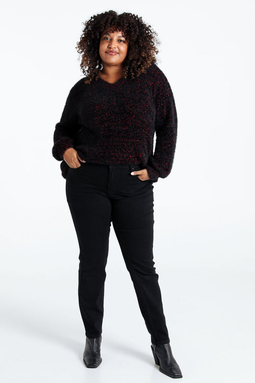 Pull maille pop-corn uni-Paprika-7