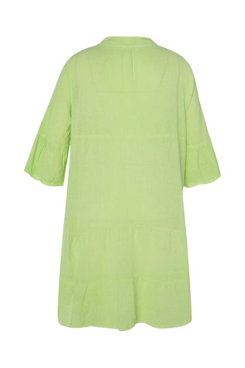 Robe tunique en gaze de coton unie-Paprika-11