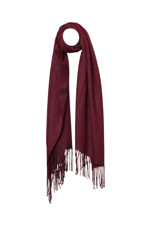 Écharpe en viscose et cachemire unie-Paprika-6