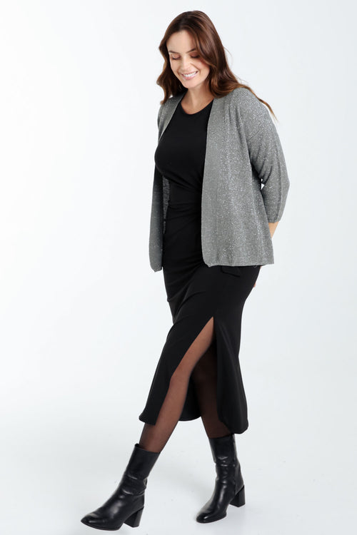 Cardigan en viscose avec lurex-Paprika-8