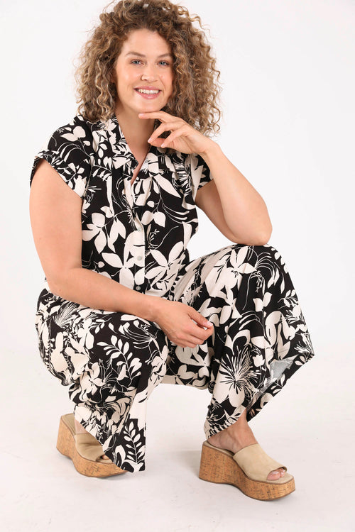 Chemisier en viscose imprimé bicolore-Paprika-7