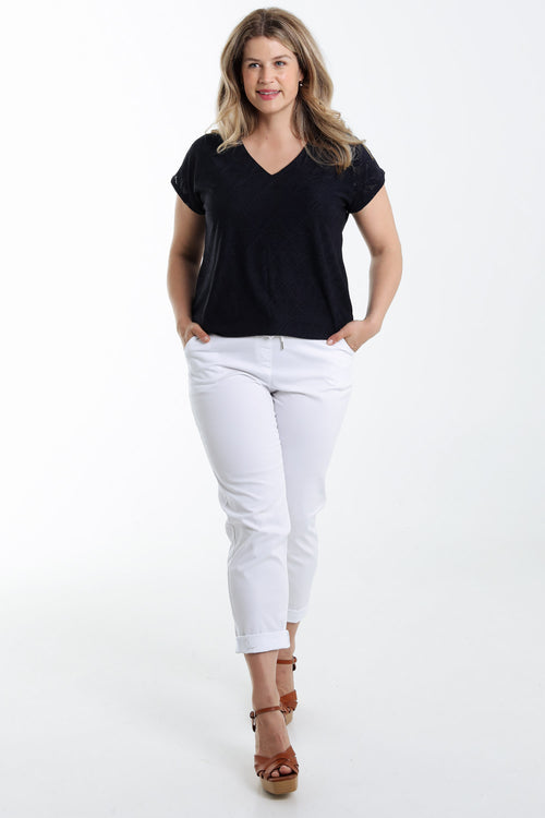 Pantalon chino en coton uni-Paprika-7