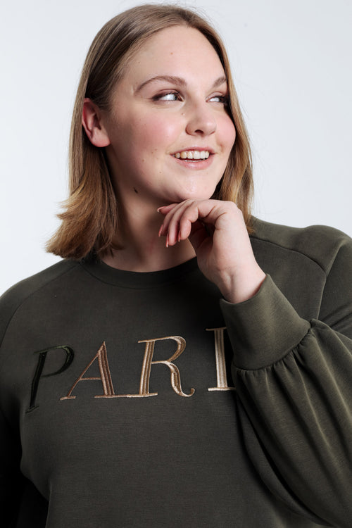 Robe sweat broderie Paris-Paprika-6
