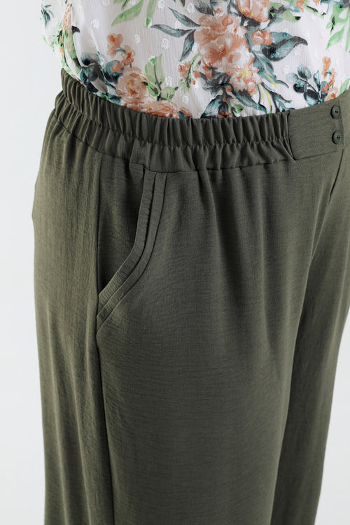 Pantalon fluide uni-Paprika-5
