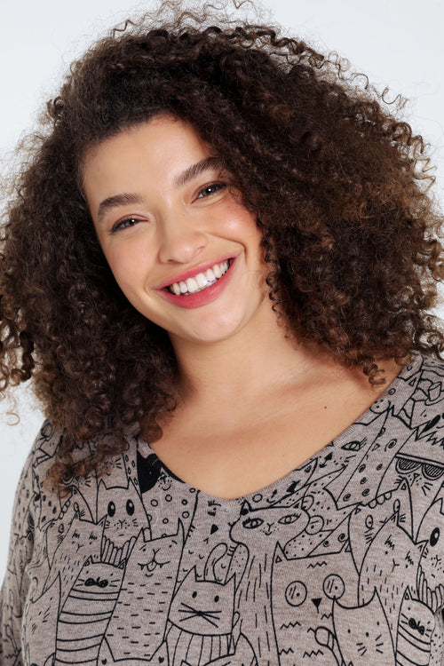 Pull imprimé chats-Paprika-4