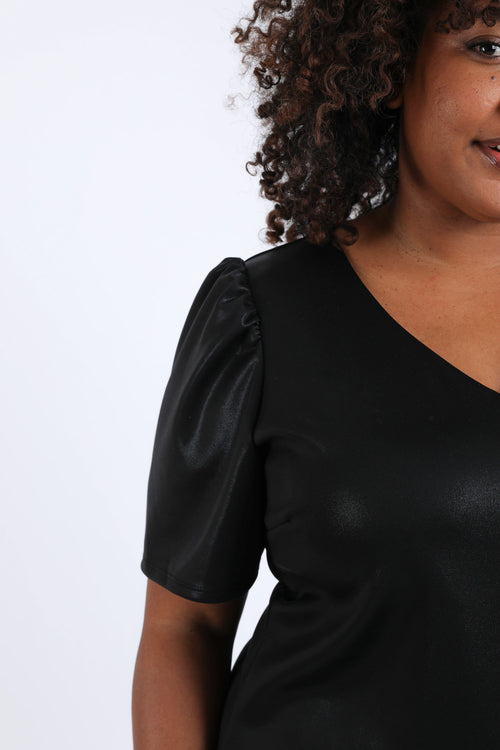 Robe unie effet satiné-Paprika-4