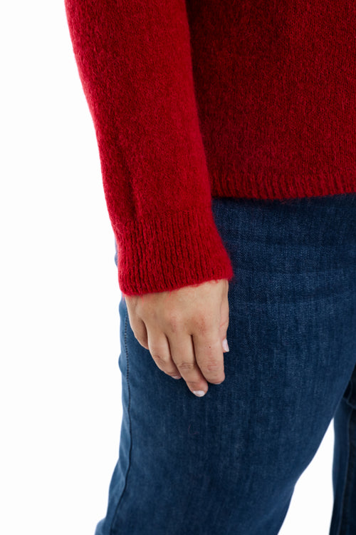 Pull avec alpaga uni-Paprika-4